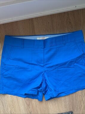 J. Crew Women's Vibrant Cobalt Blue Cotton Stretch Shorts